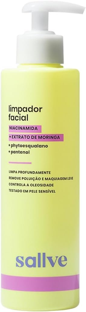 Sallve Limpador Facial 300Ml - Niacinamida Extrato De Moringa